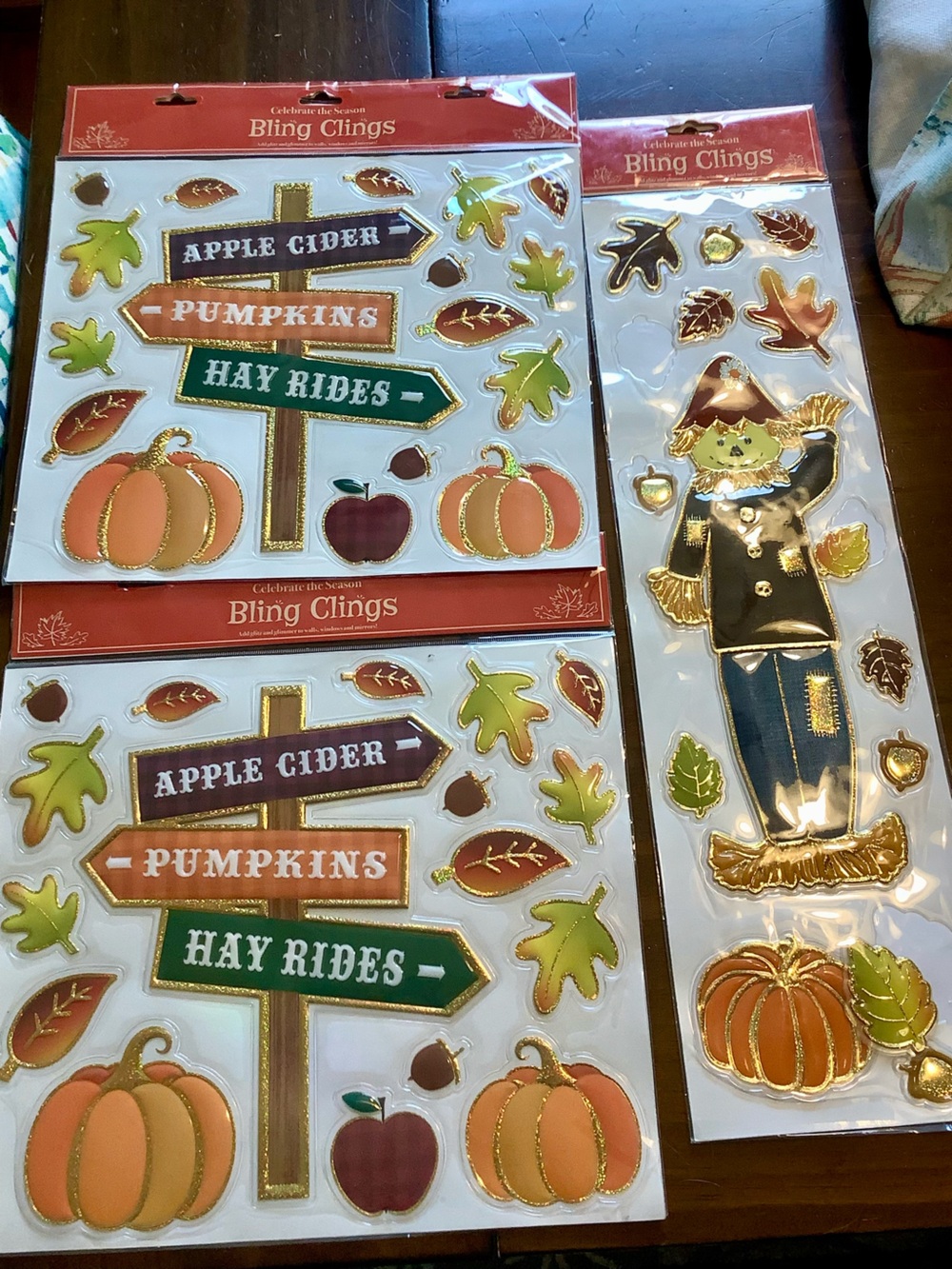 Fall Window Decals - Orange, Green, Brown